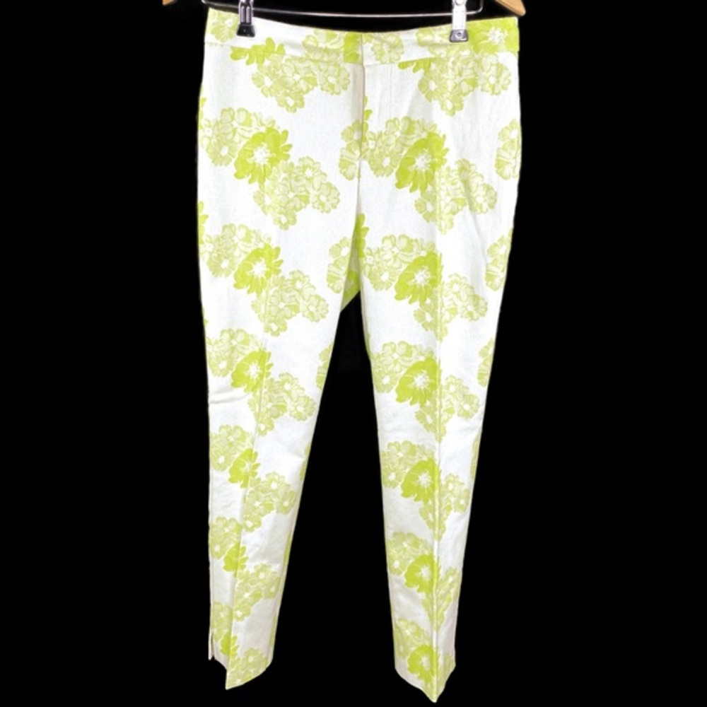 Coldwater Creek Floral Green Print Ankle Pant 6